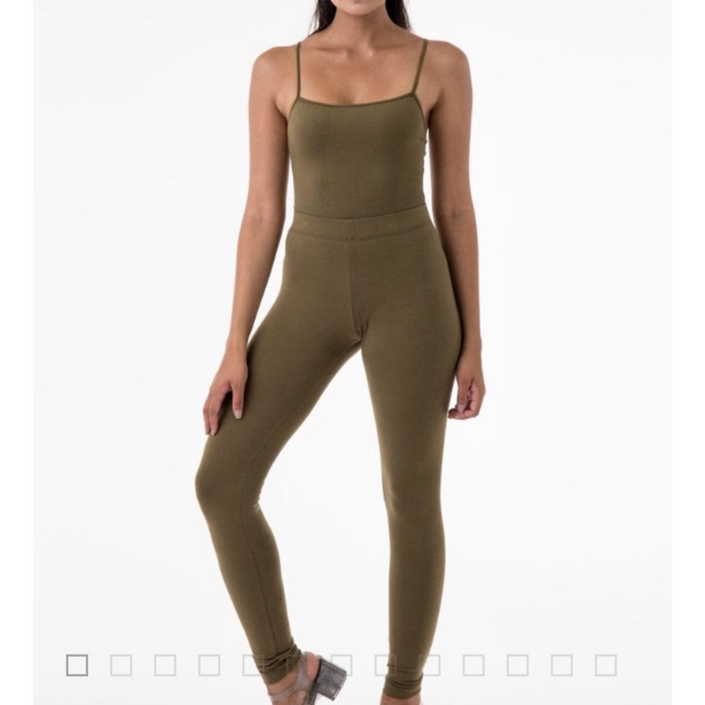 Los Angeles Apparel Olive Green Leggings  size L